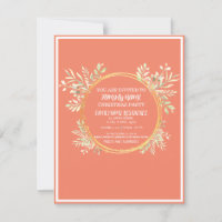 SALMON PINK MERRY CHRISTMAS HAPPY HOLIDAYS