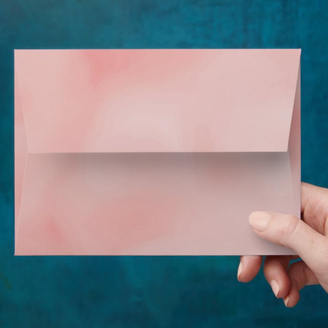 Salmon Pink Ombre Envelope (Hand)