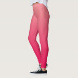 Salmon Pink Red Ombre Leggings<br><div class="desc">Pretty pink gradient your yoga workouts. 
Light coral or salmon pink to pinkish red ombre background.
Add personalised text if you'd like.</div>