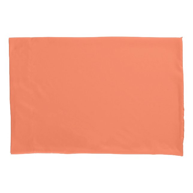 Salmon Pink Solid Colour | Trendy Colour Pillowcase (Front)