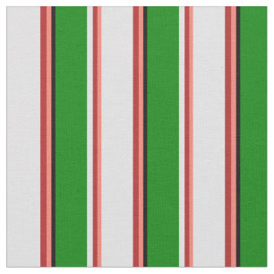Salmon, Red, Lavender, Green, and Black Coloured Fabric