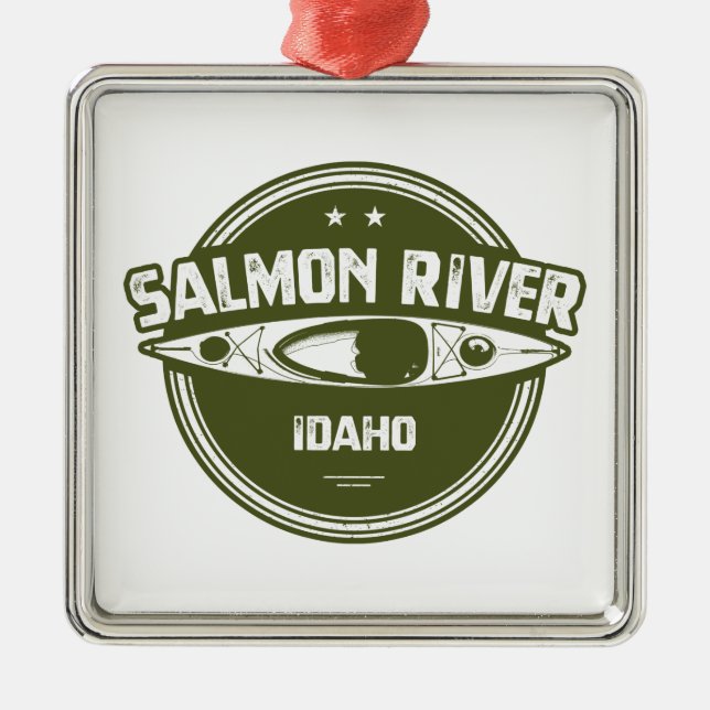 Salmon River Idaho Metal Tree Decoration (Front)