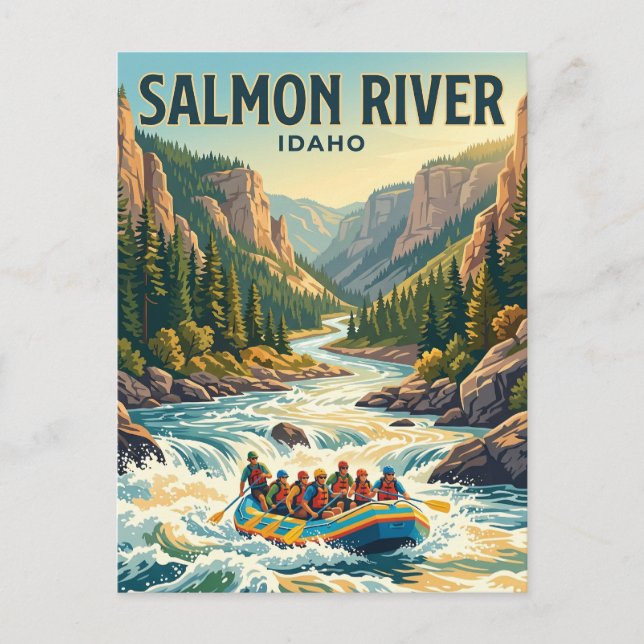 Salmon River Idaho Postcard (Front)