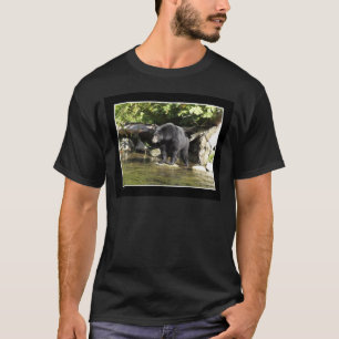 "Salmon Spotting" Black Bear Gifts T-Shirt