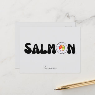 Salmon sushi postcard