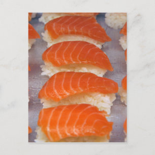 Salmon Sushi - Sashimi Postcard