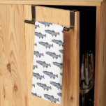 Salmon Swimming Pattern PNW Fishing Fish Tea Towel<br><div class="desc">Decorate your kitchen with this cool art towel. Makes a great housewarming,  birthday or wedding gift! 
You can customise it and add text too.
Check my shop for lots more colours and patterns!</div>