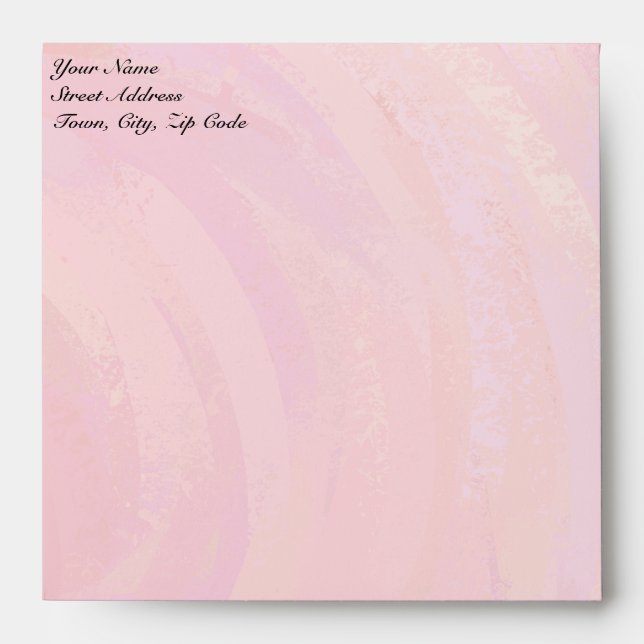 Salmon Swirl and Black Party Envelopes (Front)