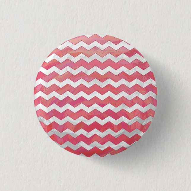 Salmon Swirl Chevron Pattern 3 Cm Round Badge (Front)