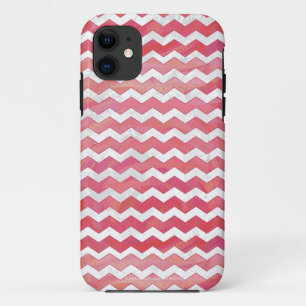 Salmon Swirl Chevron Pattern iPhone 11 Case