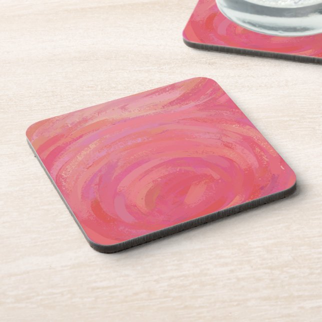 Salmon Swirl Coaster (Left Side)