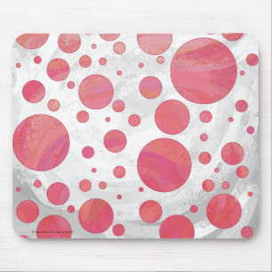 Salmon Swirl Dot Pattern Mouse Pad