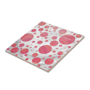 Salmon Swirl Dot Pattern Tile