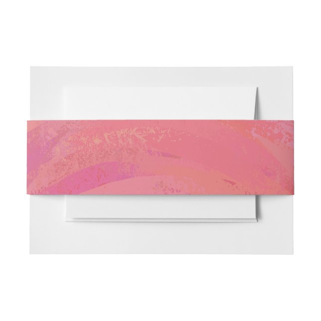 Salmon Swirl Invitation Belly Band (Front Example)