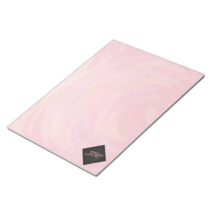 Salmon Swirl Monogram Notepad