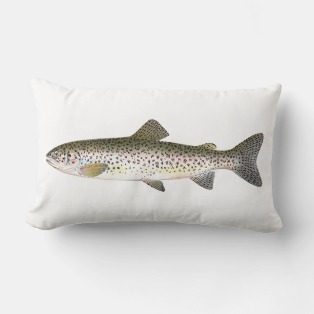 Salmon Trout Fish Lumbar Cushion (Front)
