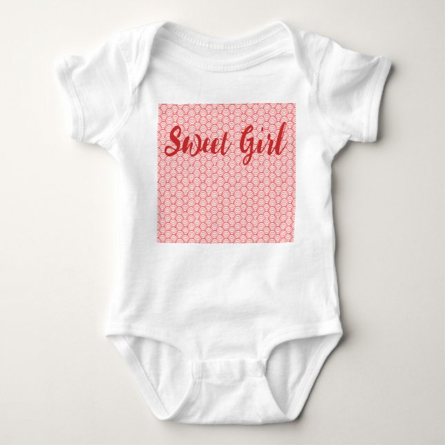 Salmon Waves  Baby Bodysuit (Front)