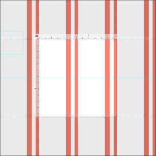 Salmon & White Lined Pattern Fabric