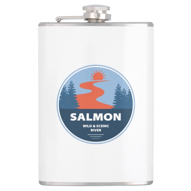 Salmon Wild And Scenic River Idaho Hip Flask (Front)