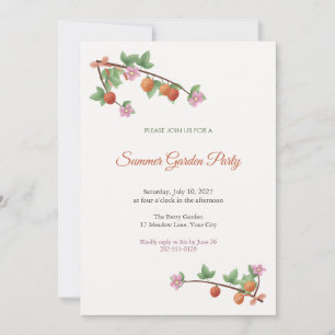 Salmonberry Summer Garden Party Invitation