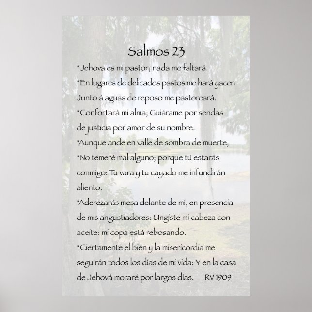 Salmos 23 Cartel Poster (Front)