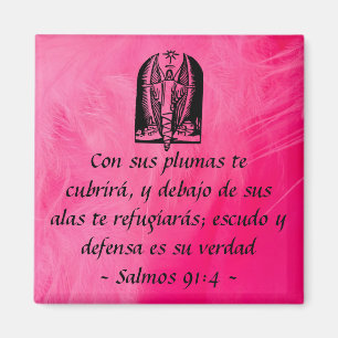 Salmos 91:4 magnet Spanish