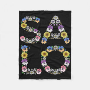 Salo - Funny Ukraine Food Floral Ukrainian Vyshyva Fleece Blanket