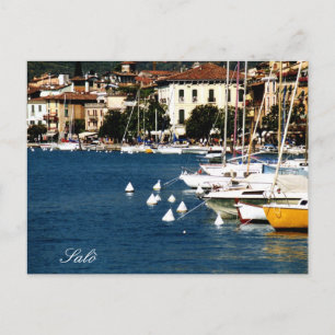 Salò Lake Garda Port and Bay photo Postcard