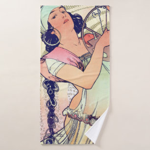 Salome, Alphonse Mucha Bath Towel