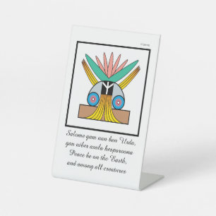 Salome Peace Symbol & Meditation Mantra Pedestal Sign