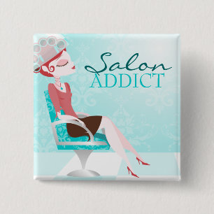 Salon Addict 15 Cm Square Badge