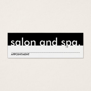 salon and spa. (appointment card)