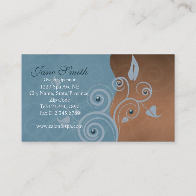 salon and spa business card (Front)