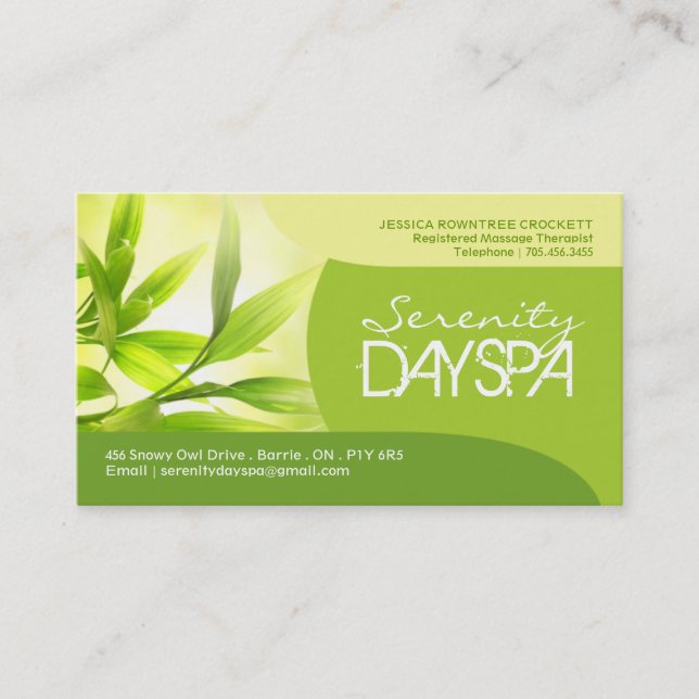 Salon and Spa Business Card (Front)