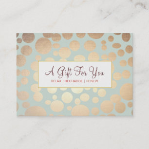 Salon and Spa Faux Gold Leaf Look Gift Certificate