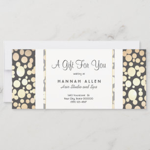 Salon and Spa Gold Circles Gift Certificate