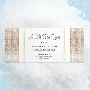 Salon and Spa Silver Sequins Gift Certificate