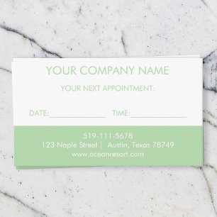 Salon Appointment Card
