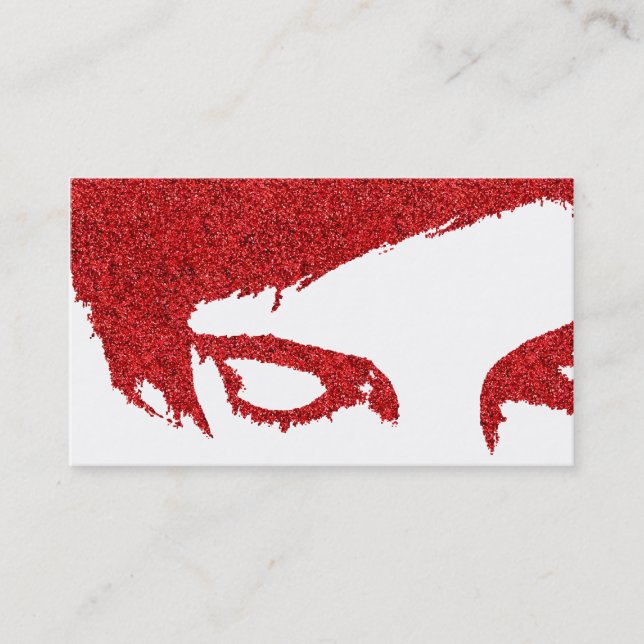 salon appointment card emo glitter (Front)