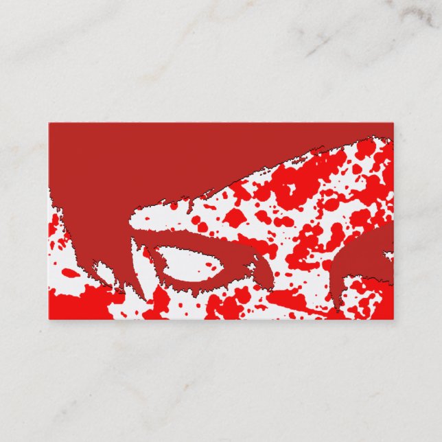 salon appointment card : emo splats (Front)