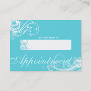 Salon Appointment Card Spa Floral Swirls BB