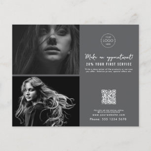 Salon Appointment Hair Makeup Nails Business Logo Flyer