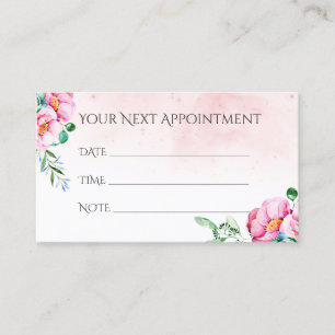 Salon Appointment Reminder Watercolor Floral