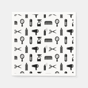 Salon & Barber Hairdresser Pattern CUSTOM COLOR Napkin