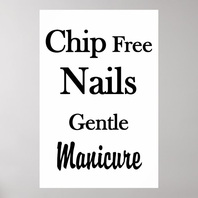 Salon Barbershop Poster Manicure Chip Free Nails? (Front)