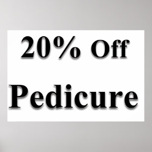 Salon Barbershop Posters 20% Off Pedicure