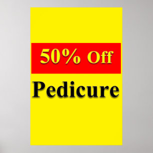 Salon Barbershop Posters 50% Off Pedicure