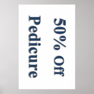 Salon Barbershop Posters 50% Off Pedicure