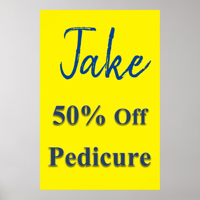 Salon Barbershop Posters 50% off Pedicure (Front)
