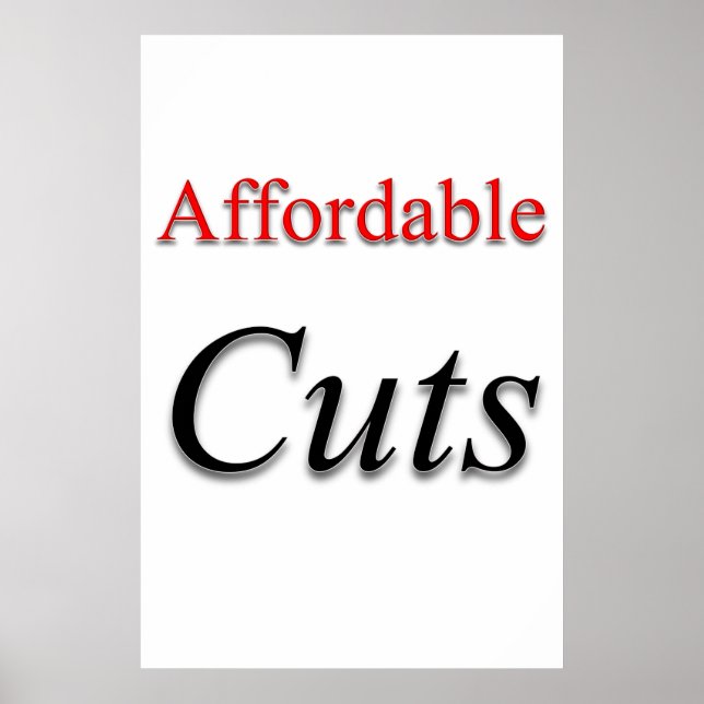 Salon Barbershop Posters Affordable Cuts! (Front)